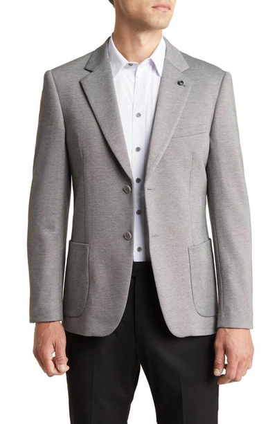 Tom Baine Notch Collar Two-button 4-way Stretch Jacket In Silver