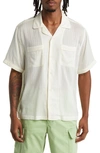 Saturdays Surf Nyc Cameron Stripe Short Sleeve Shirt In Ivory