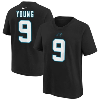 Nike Kids' Youth  Bryce Young Black Carolina Panthers Player Name & Number T-shirt