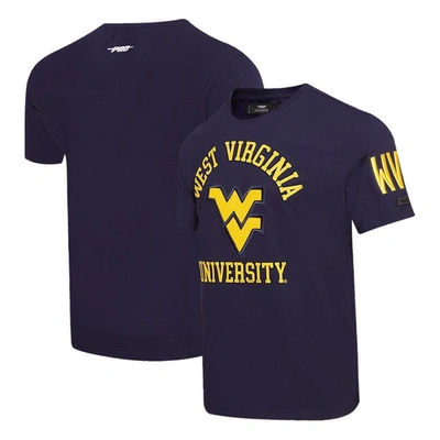 Pro Standard Navy West Virginia Mountaineers Classic Stacked Logo T-shirt