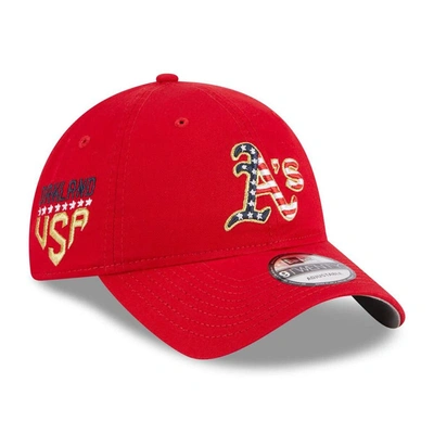 New Era Red Oakland Athletics 2023 Fourth Of July 9twenty Adjustable Hat