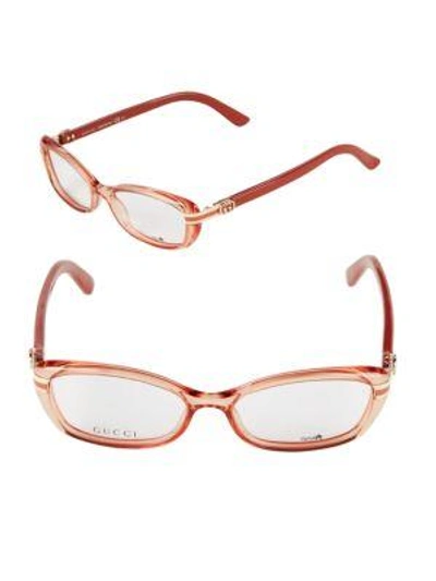 Gucci 52mm Oval Optical Glasses In Starfish