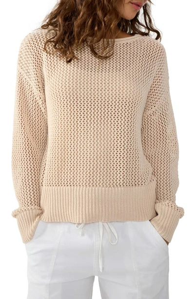 Sanctuary Open Knit Sweater In Birch