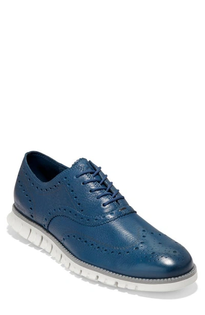 Cole Haan Zerøgrand Wingtip Oxford In Ensign Blue