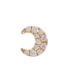 Maria Tash Small Diamond Moon Threaded Stud Earring In Gold