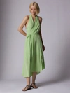 Equipment Alejandra Midi Silk Dress In Green
