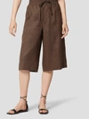 Equipment Theo Linen Shorts In Brown