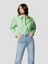 Equipment Sergine Long Sleeve Cotton Shirt In Green