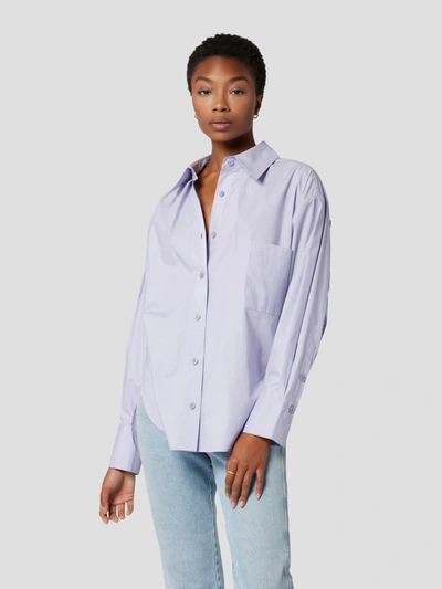 Equipment Sergine Long Sleeve Cotton Shirt In Purple