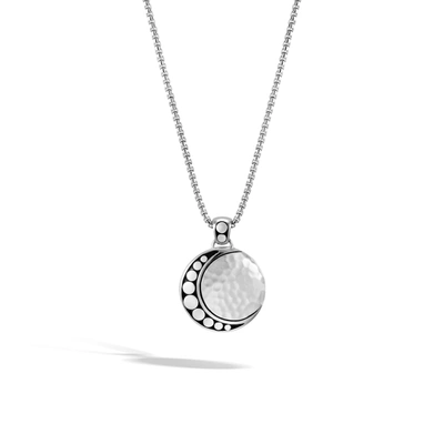 John Hardy Sterling Silver Dot Hammered Moon Pendant Necklace, 16
