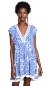 Poupette St Barth Poupette St. Barth Sasha Cover-up Minidress In Blue Mali