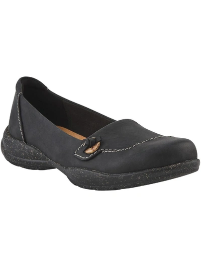 Clarks Roseville Sky Womens Button Slip-on Loafers In Black