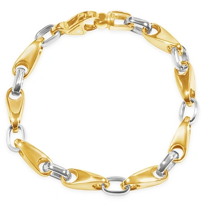 Pompeii3 Men's Link 14k Gold (46gram) Or Platinum (74gram) 7mm Bracelet 8.5" In Multi