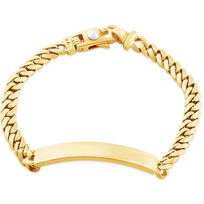 Pompeii3 Men's Cuffed Link 14k Gold (29gram) Or Platinum (47gram) 6-8mm Bracelet 8.5" In Silver