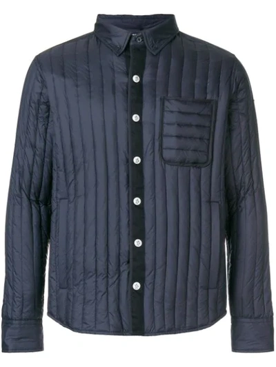 Moncler Casual Padded Jacket In Blue