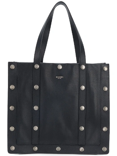 Moschino Studded Leather Tote In 0555
