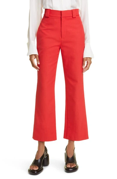 A.l.c Foster Straight-leg Cropped Pants In Ruby