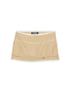 Jacquemus Caraco Belted Double Mini Skirt In Nude & Neutrals
