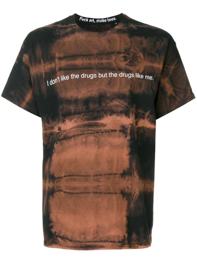 Famt F.a.m.t. I Don't Like The Drugs Bleach T-shirt - Brown