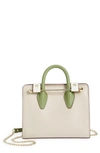 Strathberry Nano Leather Tote In Oat/ Vanilla/ Olive