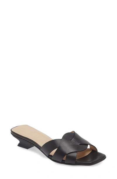 Wonders Kitten Heel Sandal In Black