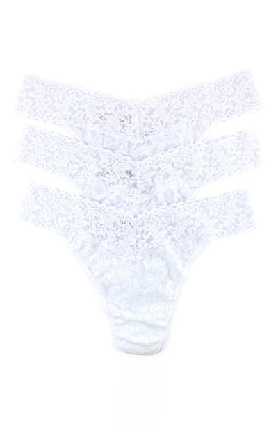 Hanky Panky 3-pack Original Rise Thong In White