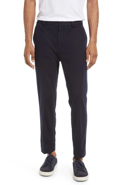 Vince Cozy Solid Wool Flat Front Dress Trousers In Coastal
