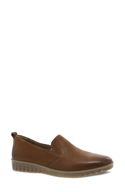 Dansko Linley Slip-on Shoe In Tan Burnished Calf