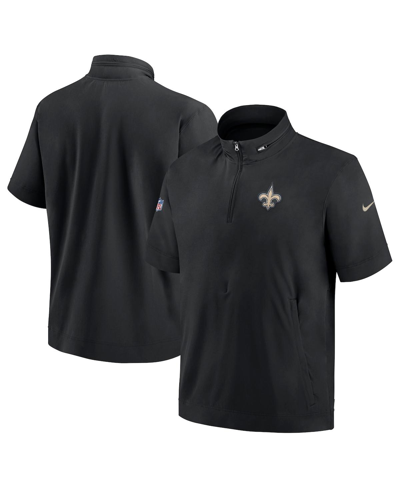 Nike Men's Sideline Coach (nfl New Orleans Saints) Short-sleeve Jacket In Black