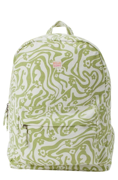 Billabong Kids' Schools Out Jr Cotton Twill Backpack In Pea Pod