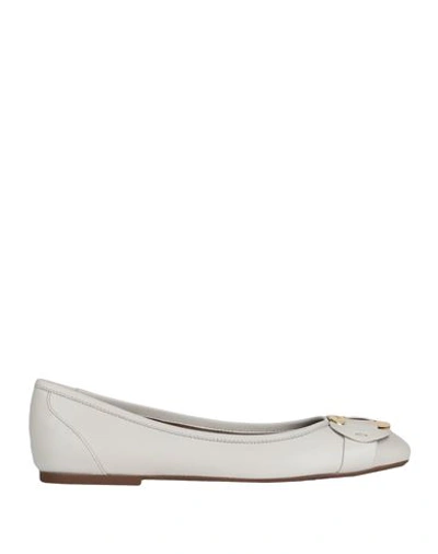 See By Chloé Woman Ballet Flats Cream Size 8 Lambskin In White