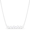 Hautecarat Baguette Lab Created Diamond Pendant Necklace In 18k White Gold