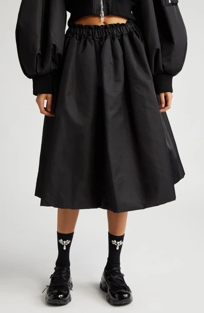 Simone Rocha Flared Midi Skirt In Black