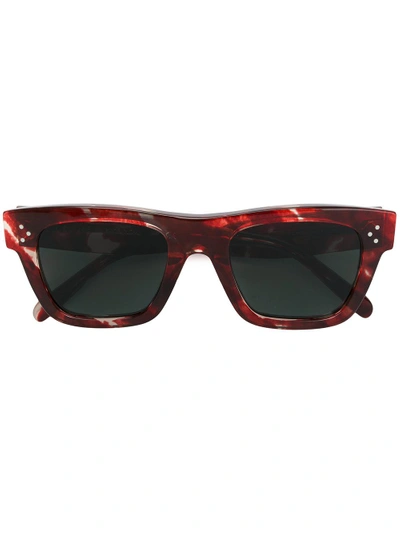 Celine Square Sunglasses In Red