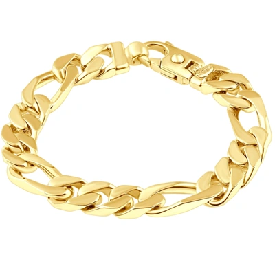 Pompeii3 Men's 14k Gold (90gram) Or Platinum (145gram) 10mm Link Bracelet 8.75" In Silver