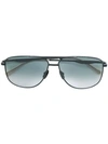 Gucci Square Aviator Sunglasses In Black