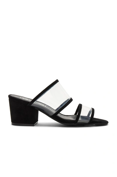 Sol Sana Women's Ziggy Leather Illusion Block-heel Slide Sandals In Black