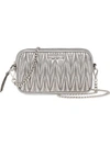 Miu Miu Belted Waist Mini Bag In Grey