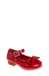 Josmo Kids' Toddler Girls Bow Detail Low Heeled Dress Shoes In Red Patent