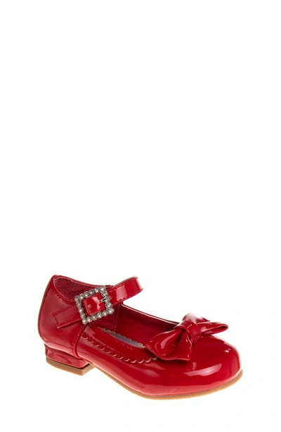 Josmo Kids' Toddler Girls Bow Detail Low Heeled Dress Shoes In Red Patent