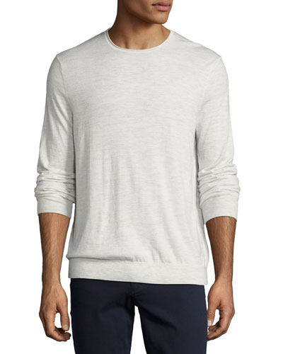 Vince Featherweight Crewneck Sweater, Heather White In H White | ModeSens