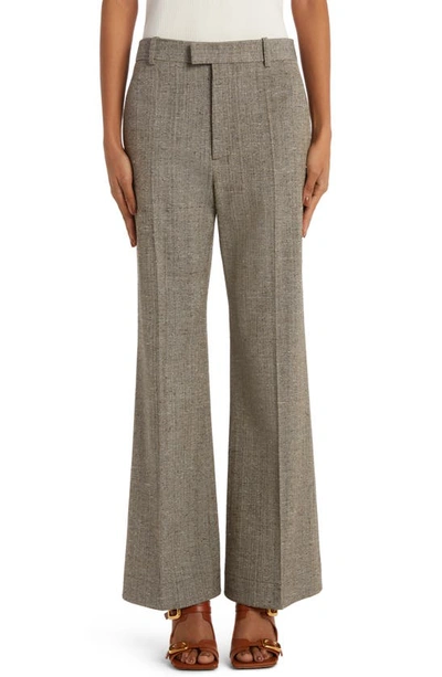 Bottega Veneta Melange Trousers In Brown