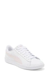 Puma Vikky Leather Sneaker In  White-galaxy Pink