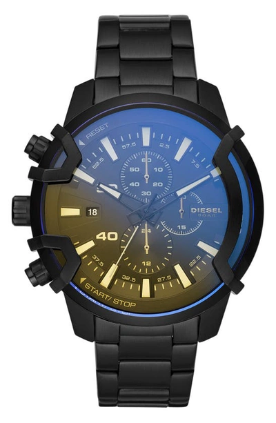 Diesel Griffed Chronograph Quartz Bracelet Watch, 48mm In Black