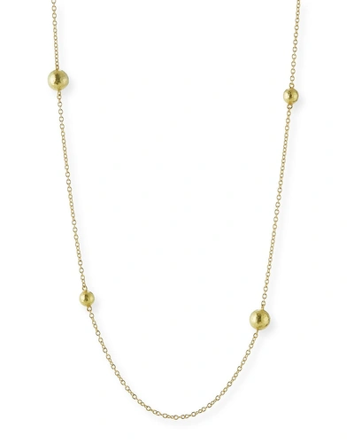 Vendorafa Six-bead 18k Yellow Gold Chain Necklace, 32"