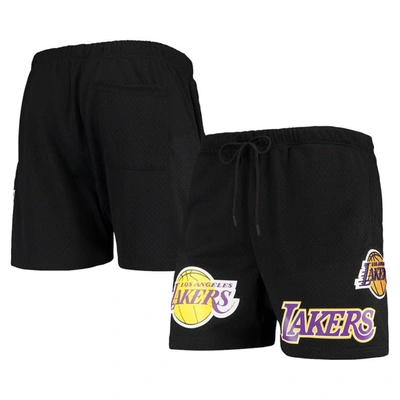 Pro Standard Black Los Angeles Lakers Mesh Capsule Shorts