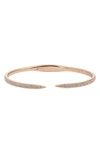 Nadri 'tattoo' Pavé Hinge Bangle In Rose Gold