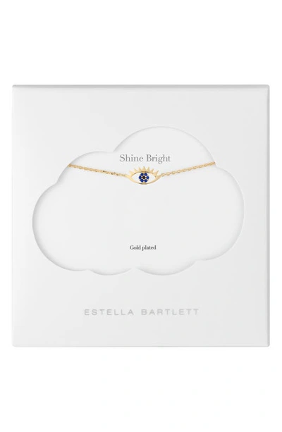 Estella Bartlett Happy Thoughts Eye Pendant Necklace In Gold Plated