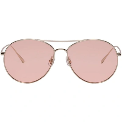 ??Gentle Monster Rave 02 Aviator Retro PINK Sunglasses + SILVER Titanium Frame Buy Gentle Monster Rave 02 Sunglasses  main image 3
