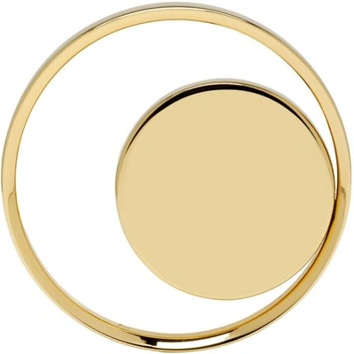 Lanvin Gold Hoop & Disc Ring